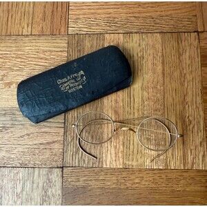Antique Victorian Gold Spectacles - Original Case - Chas. A French - Boston -